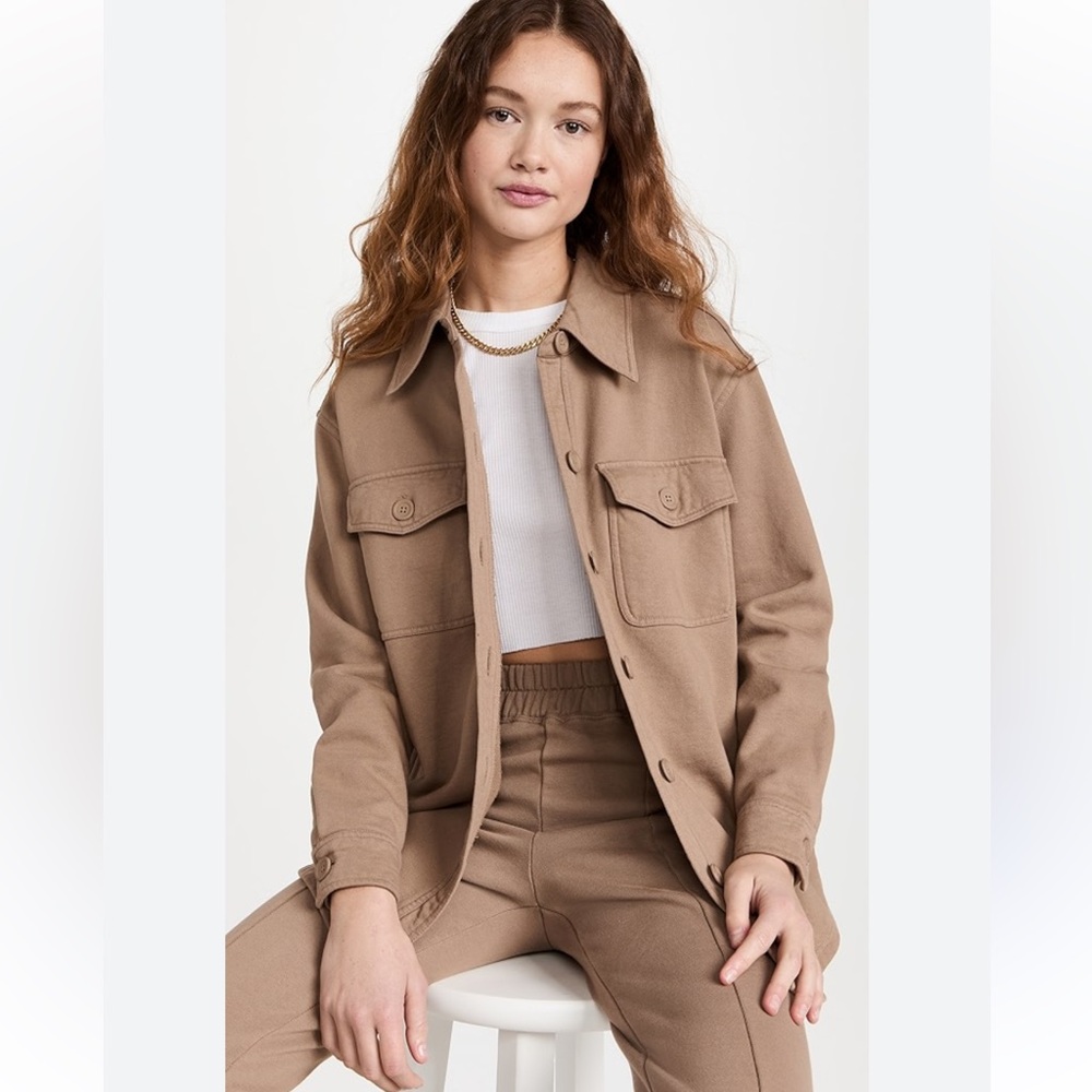 Brown Good American Shacket size 3/4 runs roomy